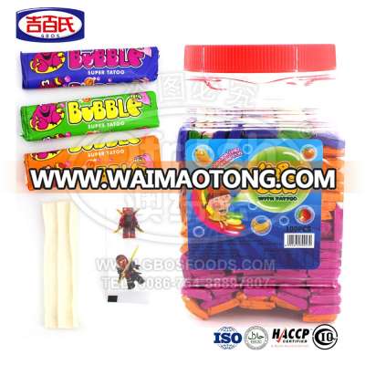 4g Fruit Bubble Gum With Tattoo in Jar